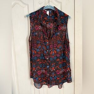 H&M Multicolor Floral Sleeveless Blouse